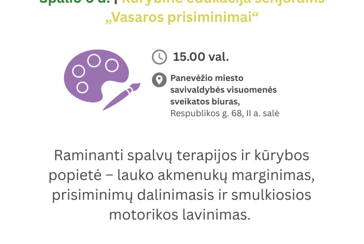 Kūrybinė edukacija senjorams „Vasaros prisiminimai“