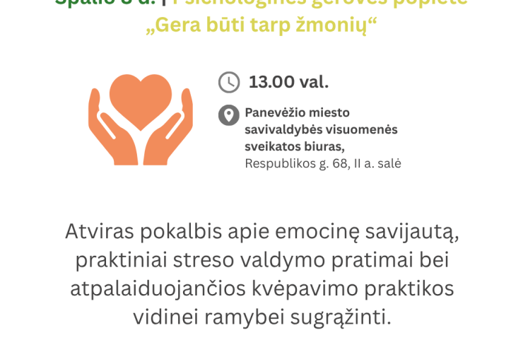 Psichologinės gerovės popietė „Gera būti tarp žmonių“