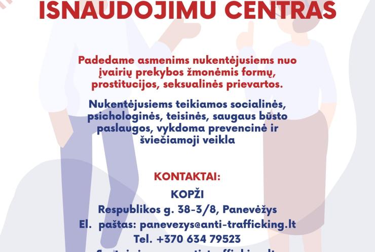 Kovos su prekyba žmonėmis ir išnaudojimu centro (KOPŽI) teikiamos paslaugos