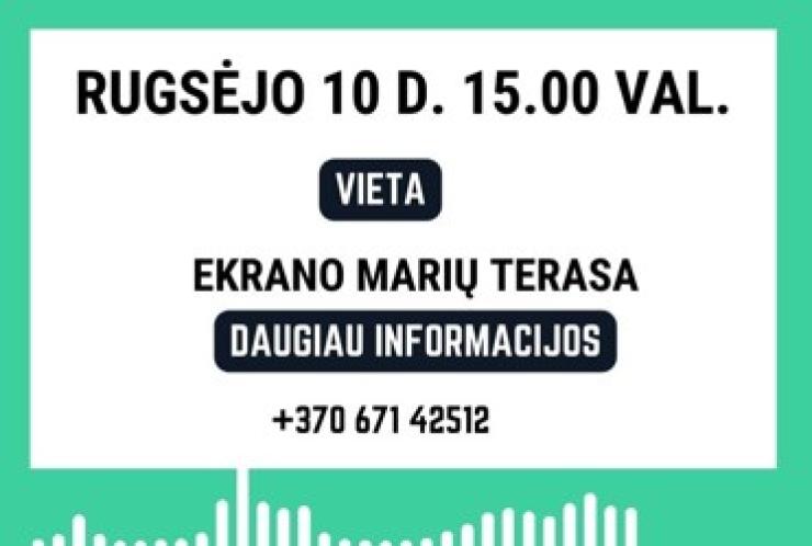 Rugsėjo 10 dieną 15.00 val. kviečiame į renginį „Kurkime viltį veikdami kartu“