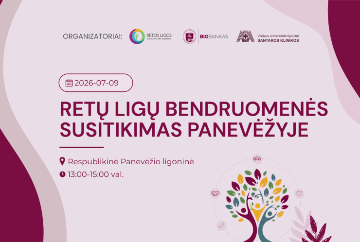 Panevėžyje – pirmasis regioninis susitikimas apie retas ligas: kviečiami pacientai, artimieji ir sveikatos specialistai